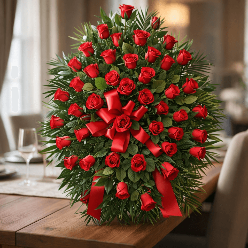 Bountiful Red Rose Spray