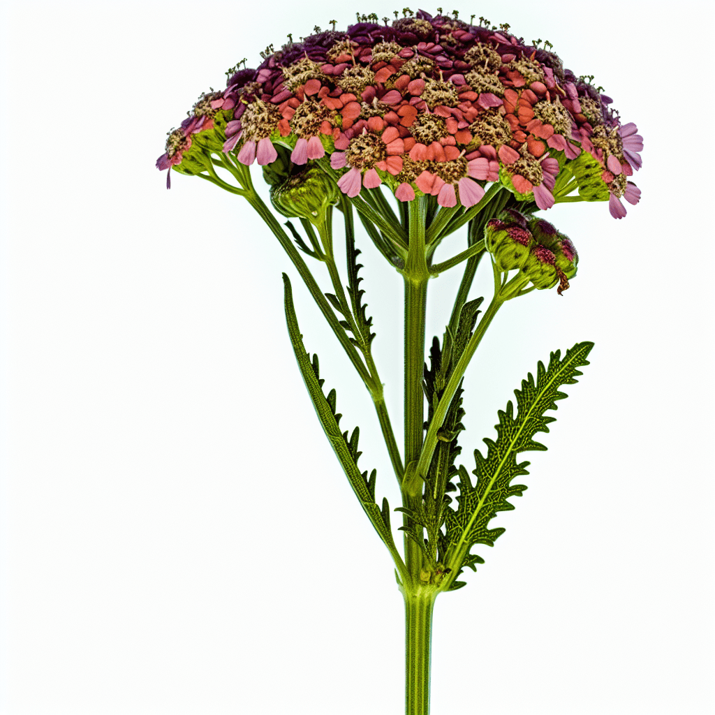 Yarrow flower - botanical image