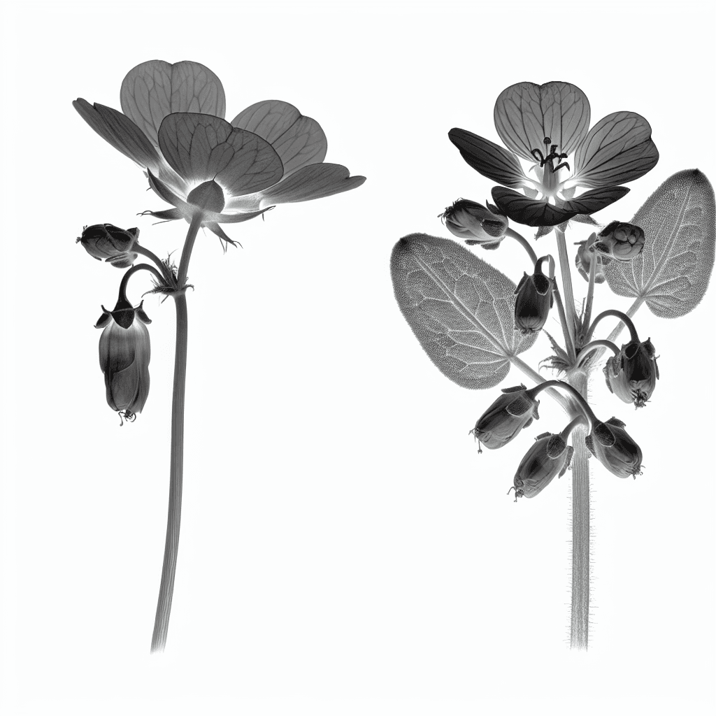 Bells Of Ireland flower - botanical image