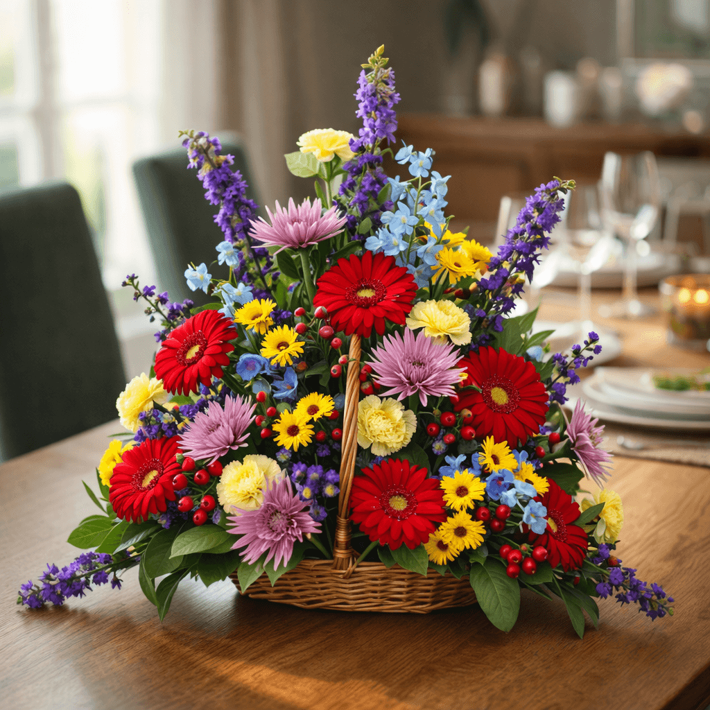 Colorful Fireside Basket