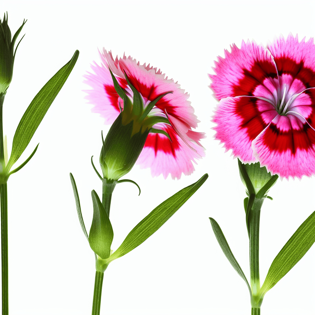 Dianthus flower - botanical image
