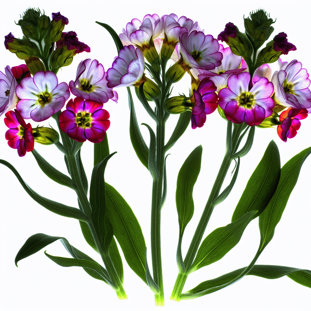 Gillyflower flower - botanical image