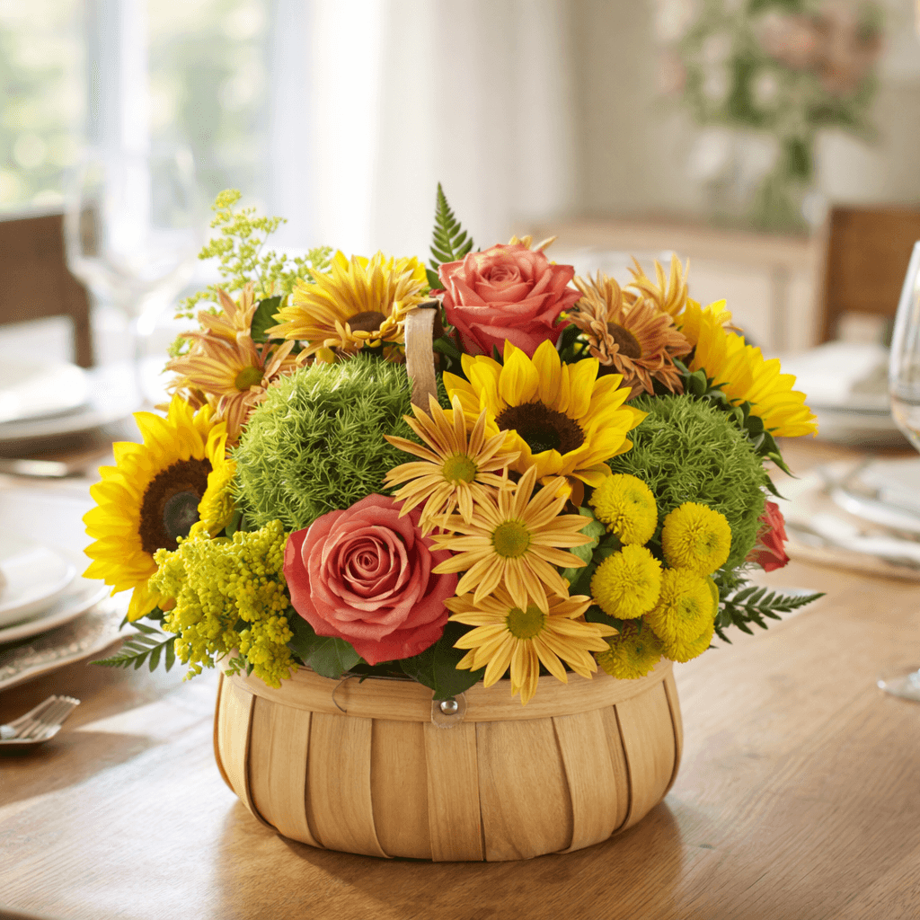 Harvest Sunflower Basket