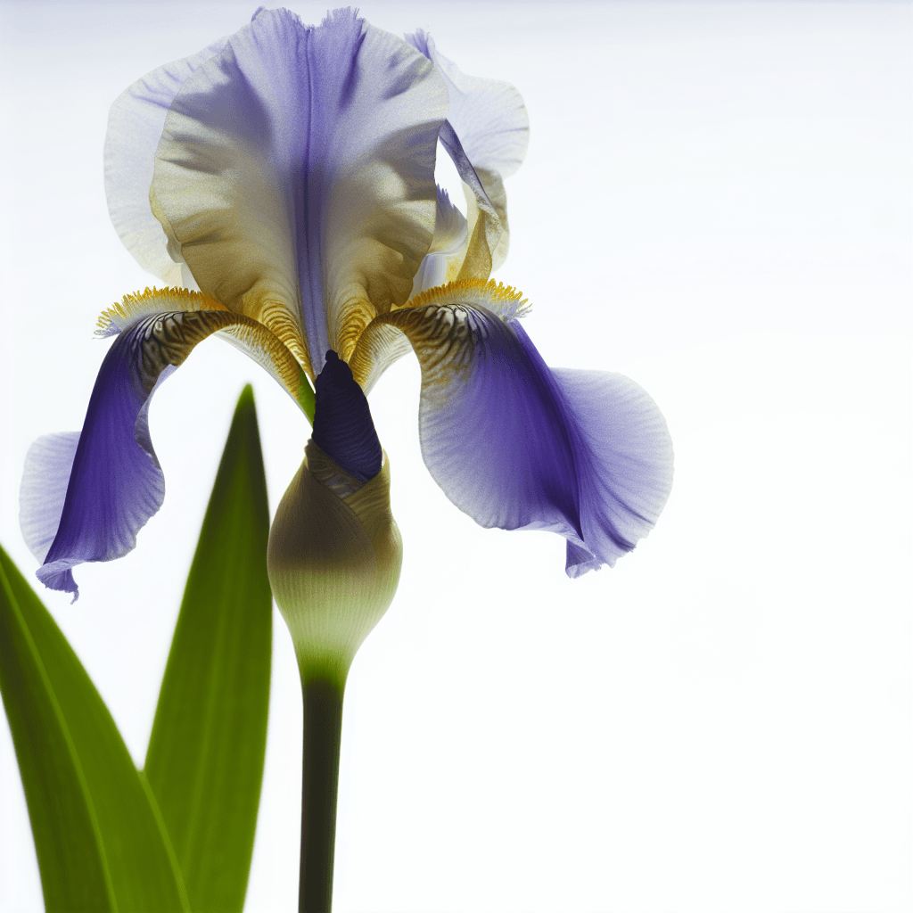 Iris flower - botanical image