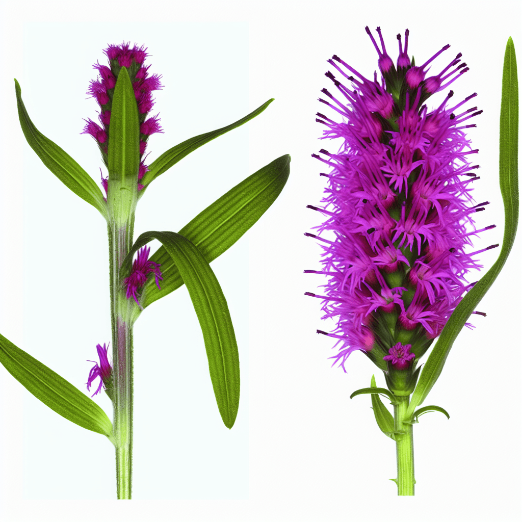 Liatris flower - botanical image
