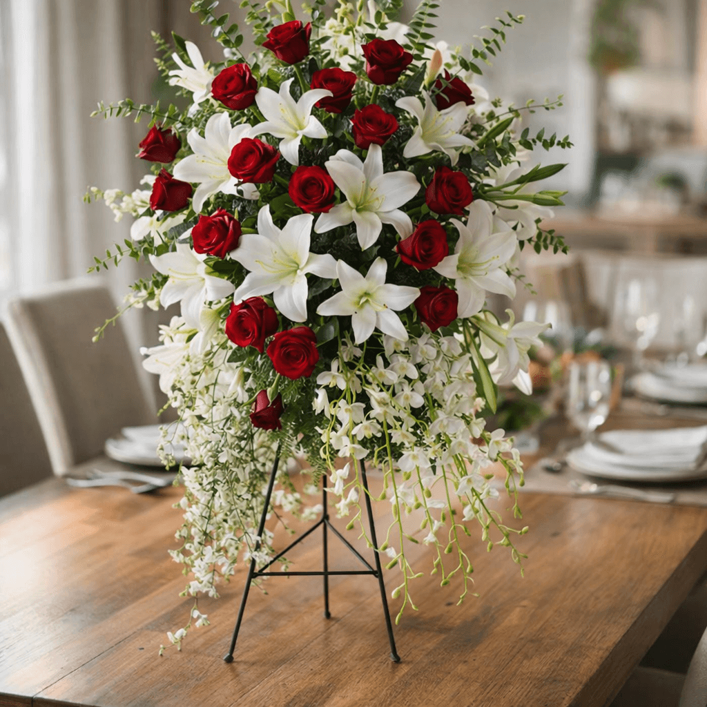 Lily and Rose Tribute Spray