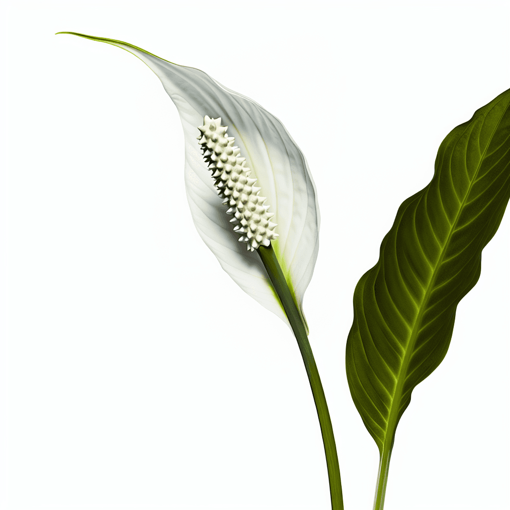 Peace Lily flower - botanical image