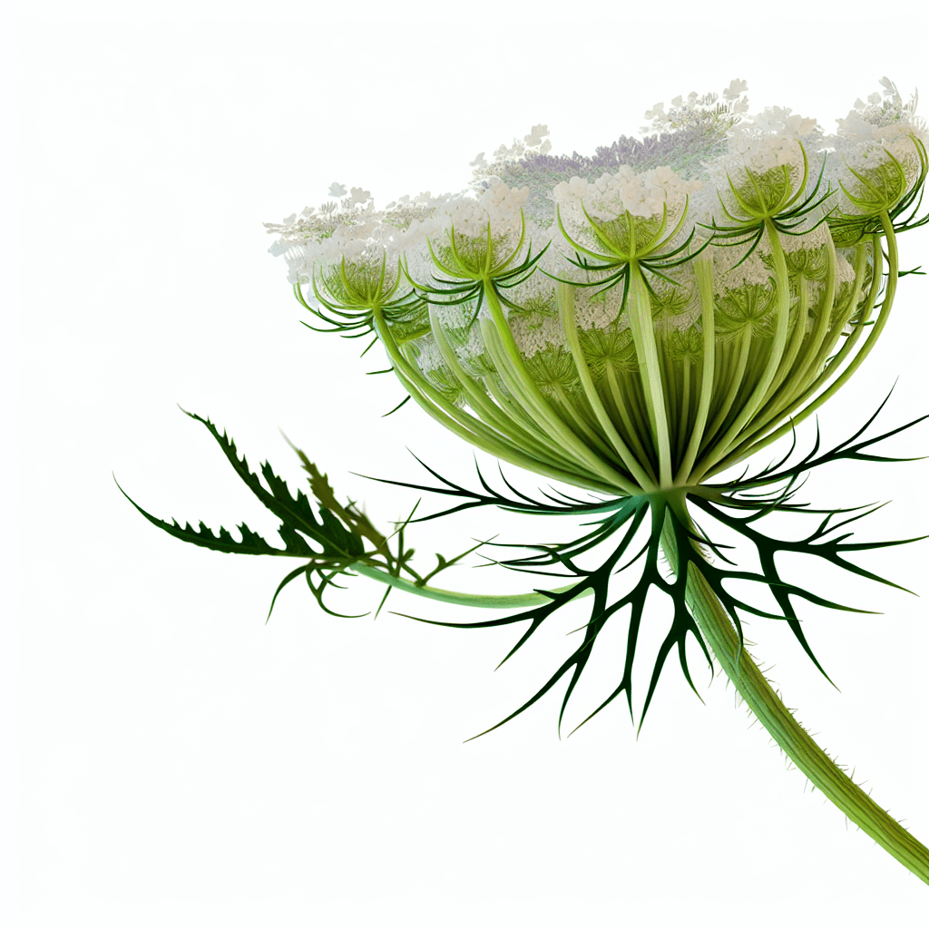 Queen Anne's Lace flower - botanical image
