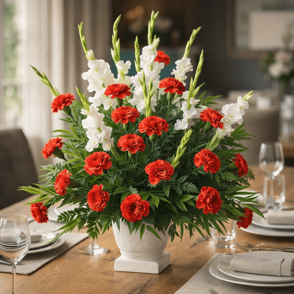 Red and White Floor Basket