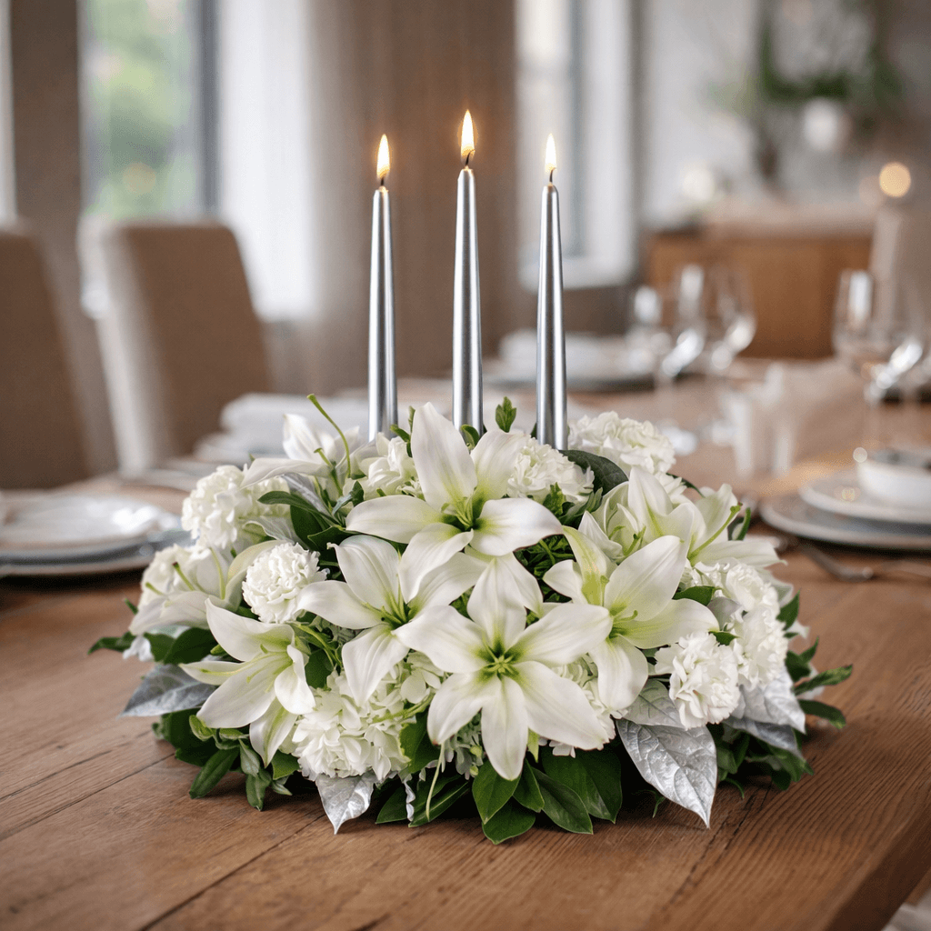 Silver Elegance Centerpiece
