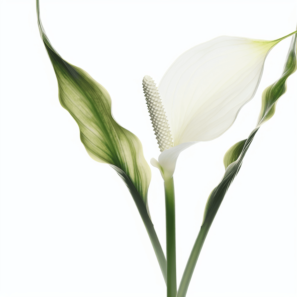 Spathiphyllum flower - botanical image