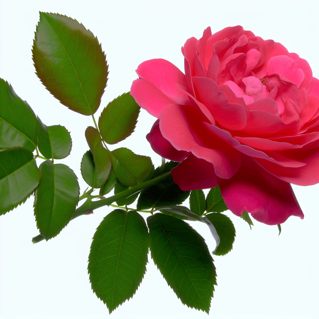 Spray Rose flower - botanical image