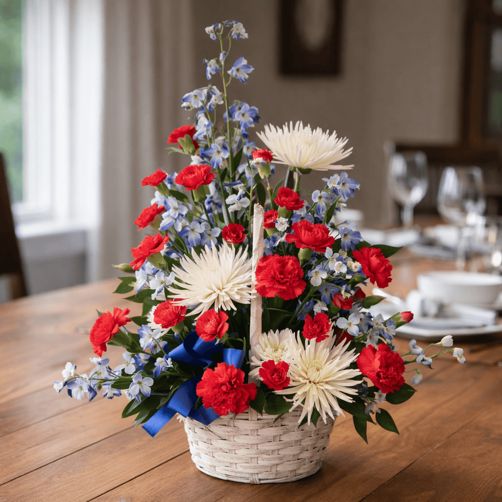 The Patriot Flower Basket Arrangement